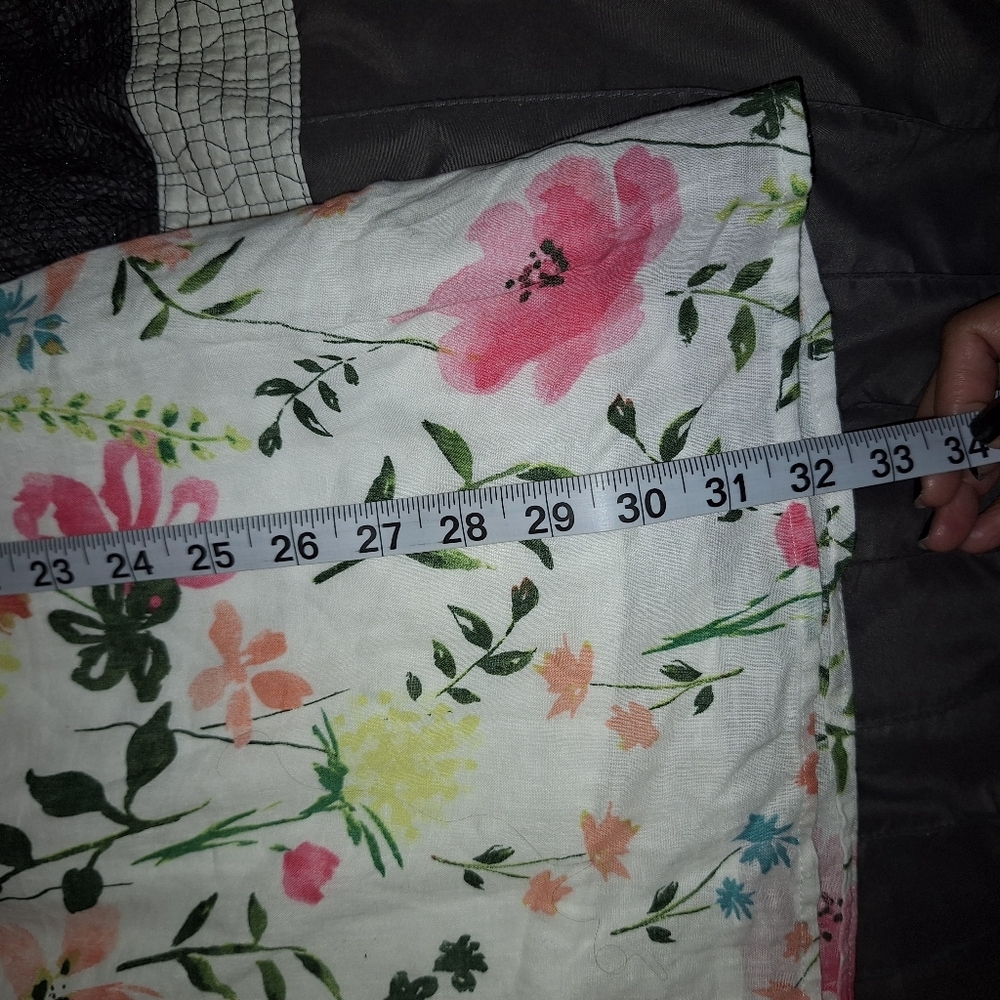 Mi Ami Floral Linen Blend Mini Dress Large Franscesca's Boutique Adjust Strap - Picture 13 of 13